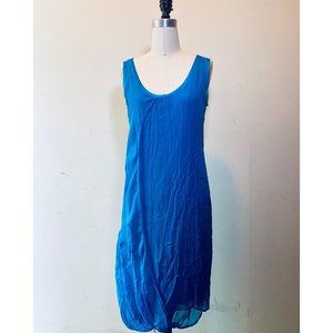 HELMUT LANG Size 2 Asymmetrical Silk Cocktail Dress Y2K Bubble Hem Chiffon